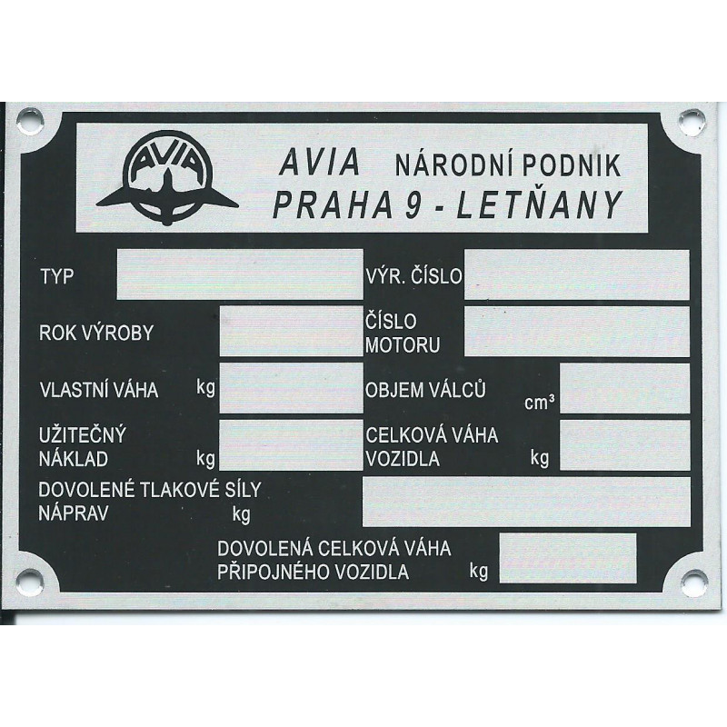 štítok Avia univerzál 2