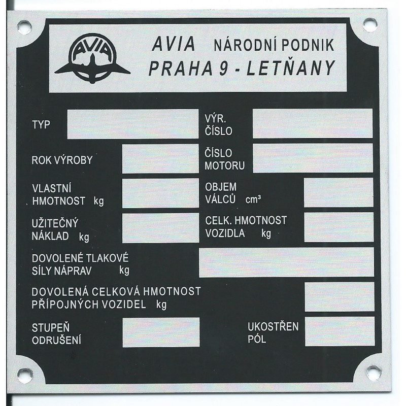 štítok AVIA veľký