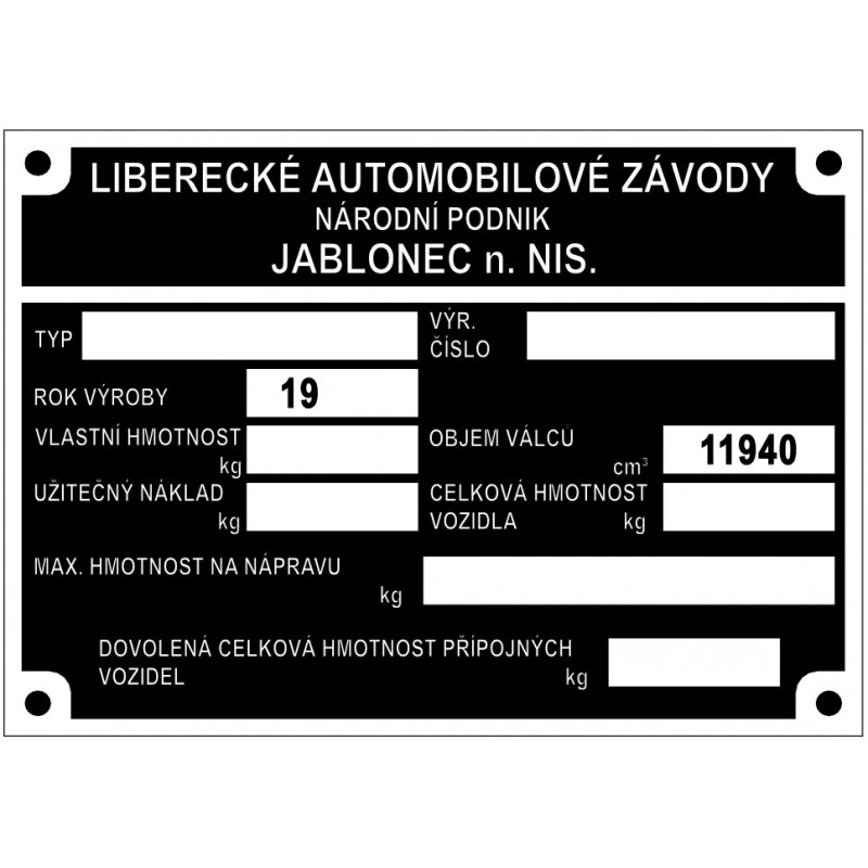 štítok Liaz univerzálny 3