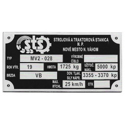 štítok STS MV2 - 028 Nové mesto nad Váhom