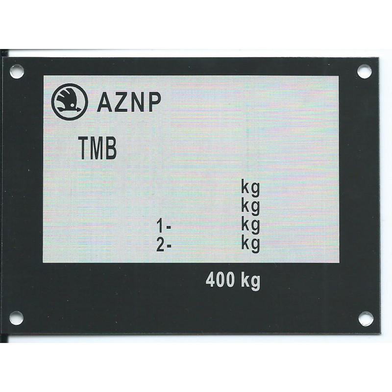 štítok Škoda AZNP