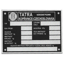 štítok Tatra univerzálny 1