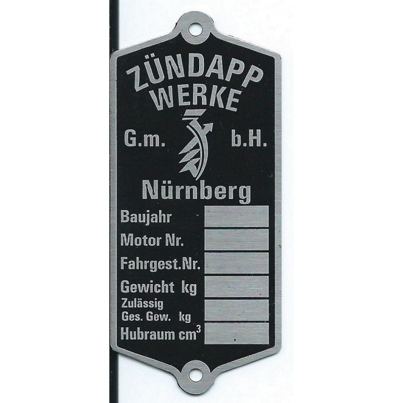 štítok Zündapp Werke univerzálny 2 štítok Zündapp Werke univerzálny 2