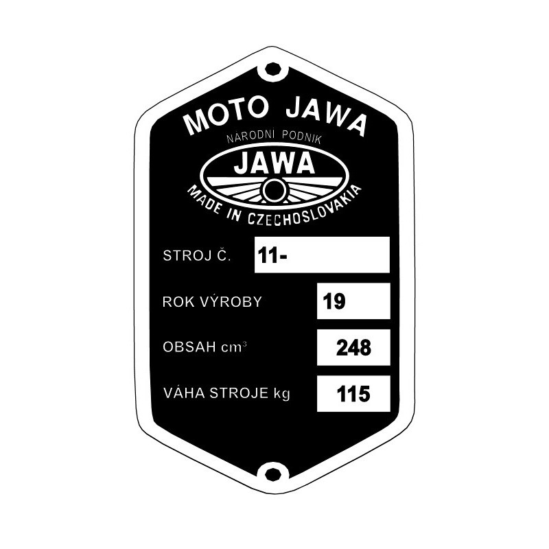 štítok MOTO JAWA - 3