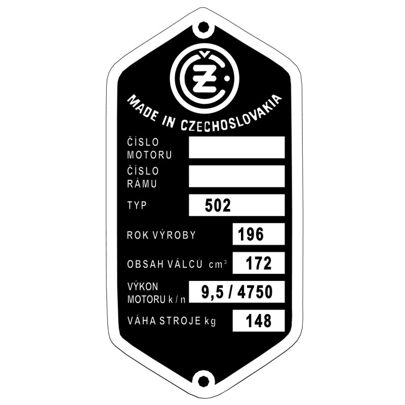 štítok ČZ 502-2