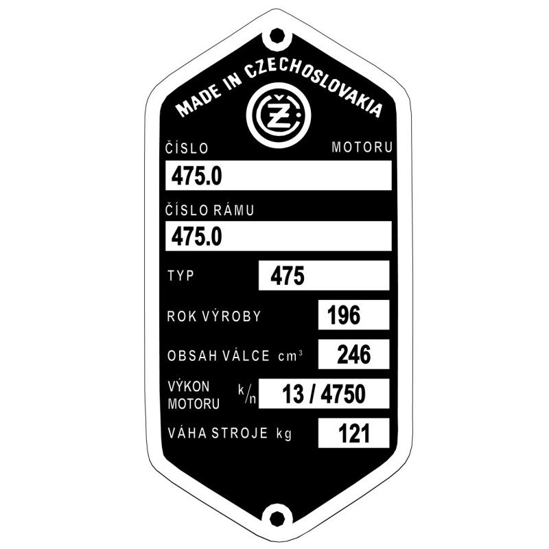 štítok ČZ 475