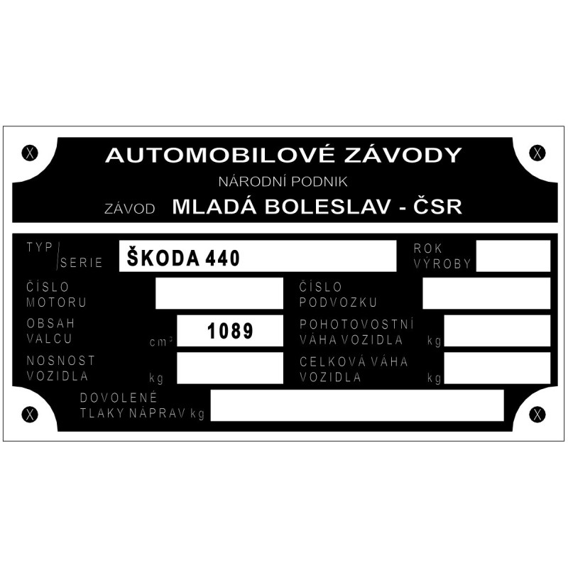 štítok Škoda 440