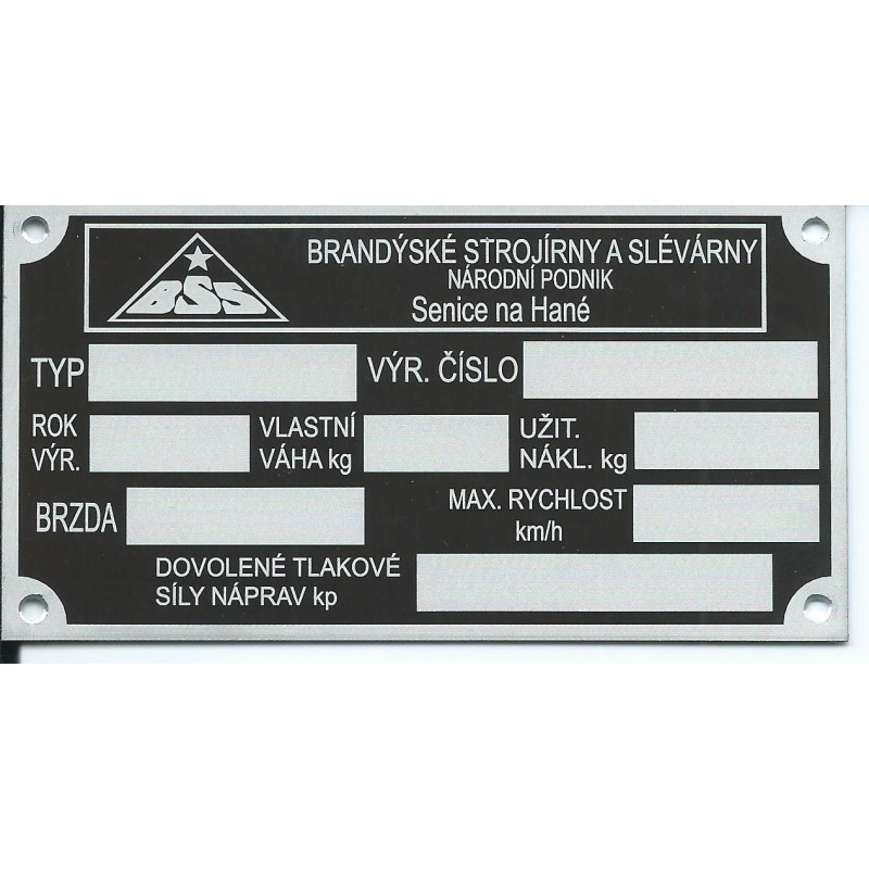 štítok BSS univerzálny 1