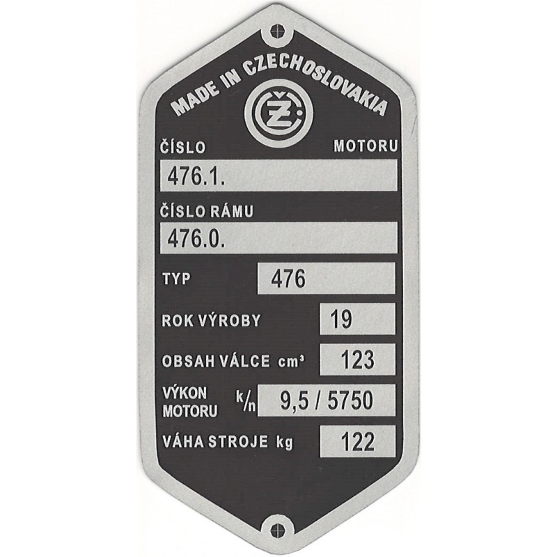 štítok ČZ 476