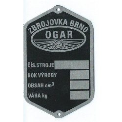 štítok ČZ Ogar