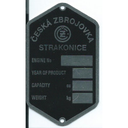 štítok ČZ Strakonice univerzál anglický