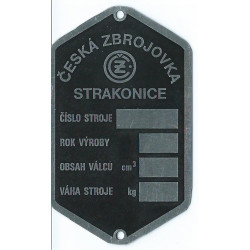 štítok ČZ Strakonice univerzál malý