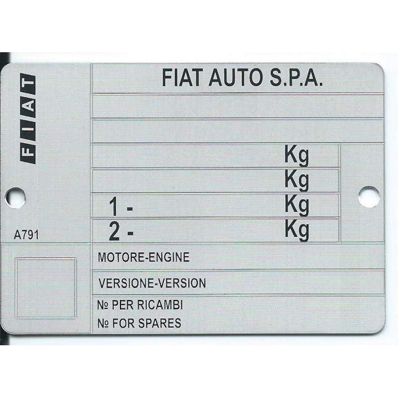 štítok Fiat S.P.A.