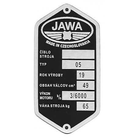 štítok Jawa 05