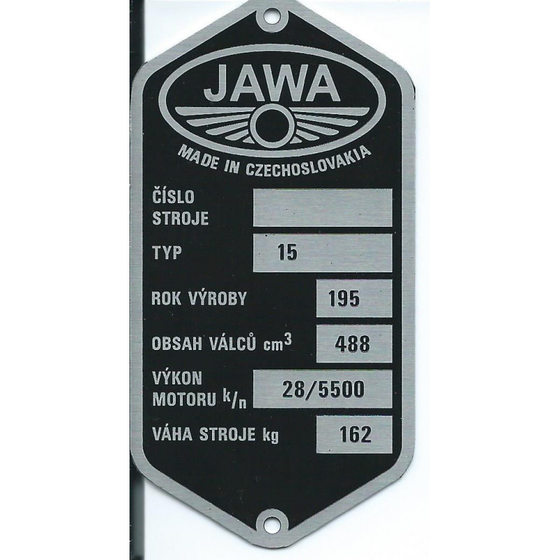 štítok Jawa 15