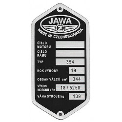 štítok Jawa/ČZ 354-2